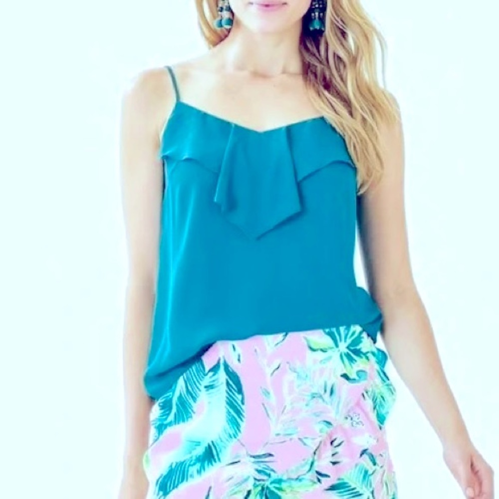 Lilly Pulitzer Karmen Sleeveless Cami Top in Tidal Wave